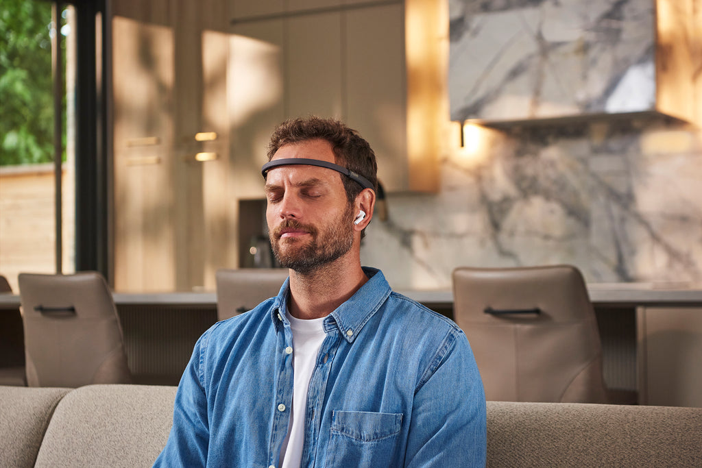 Man meditating with Muse 2 Headband