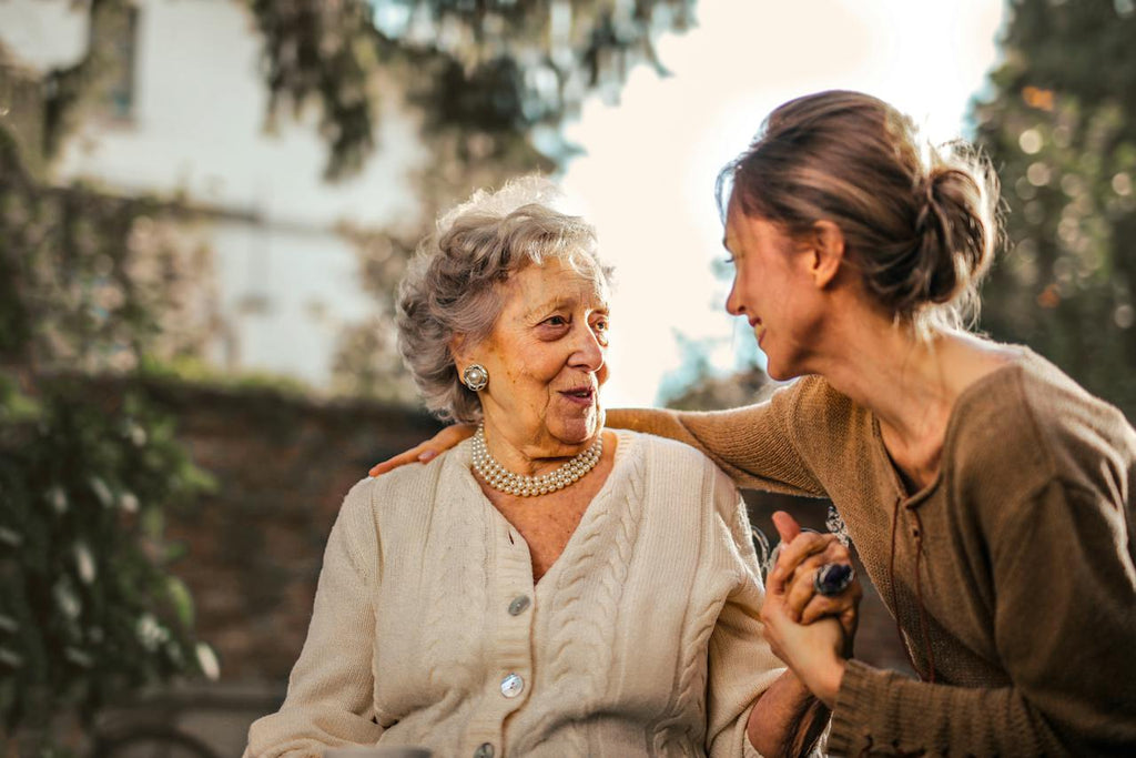 Two women chatting