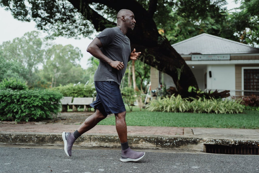 A man jogging