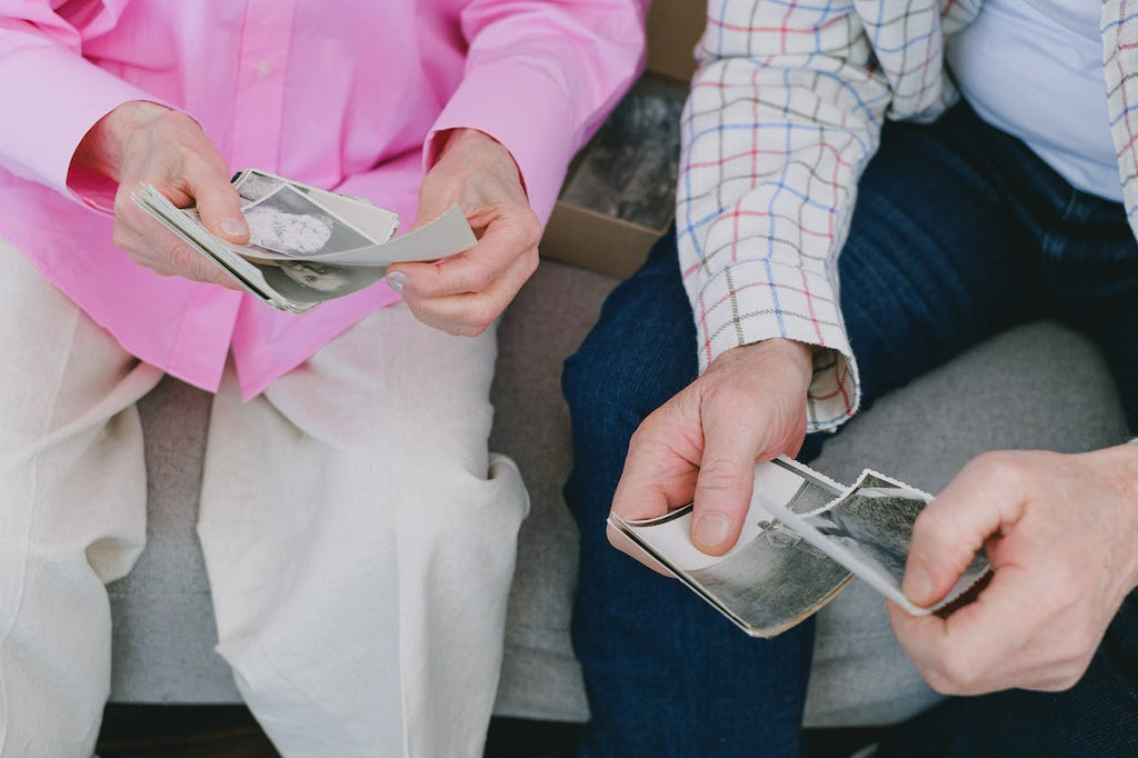 Elders looking at photos