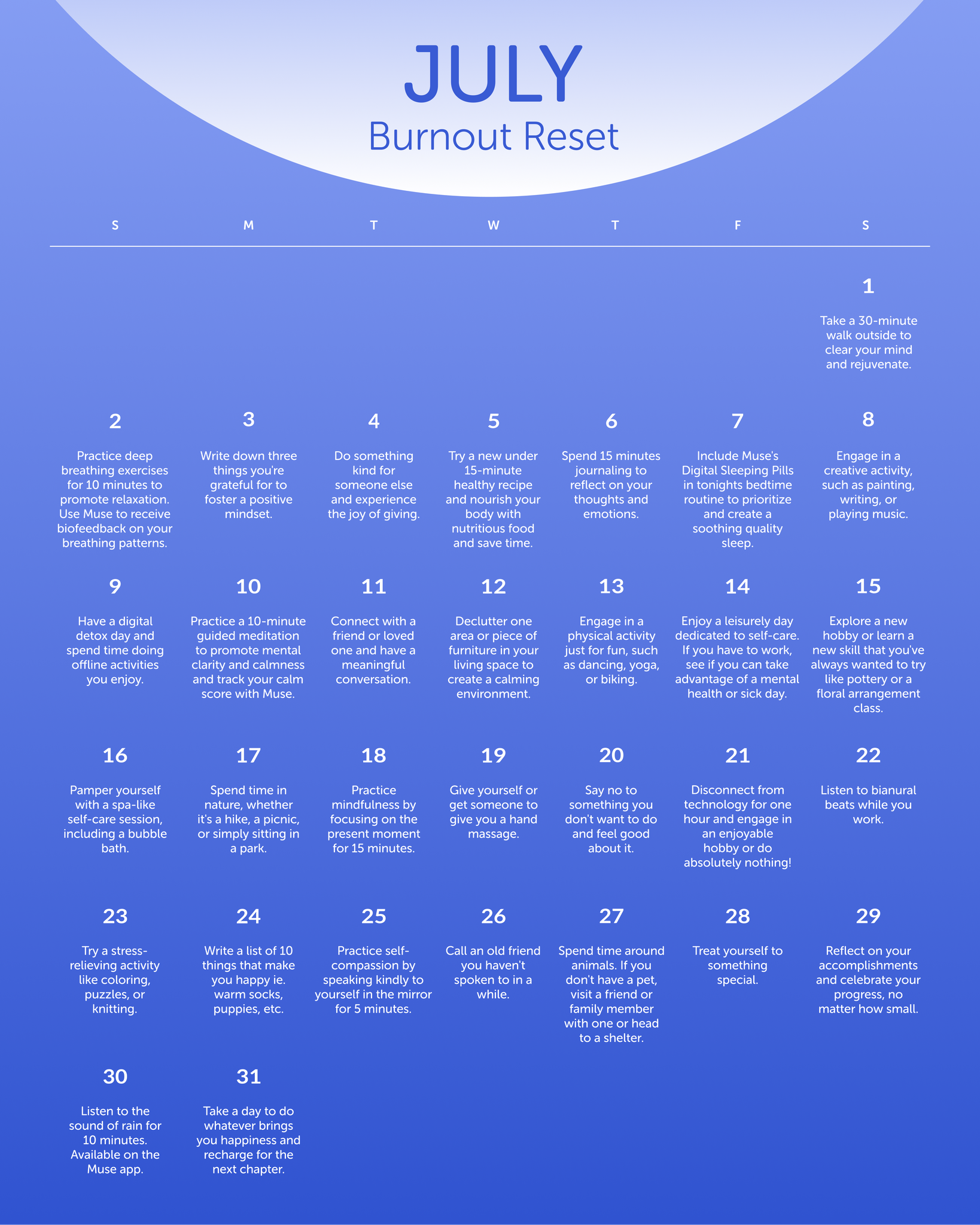 burnout, reset