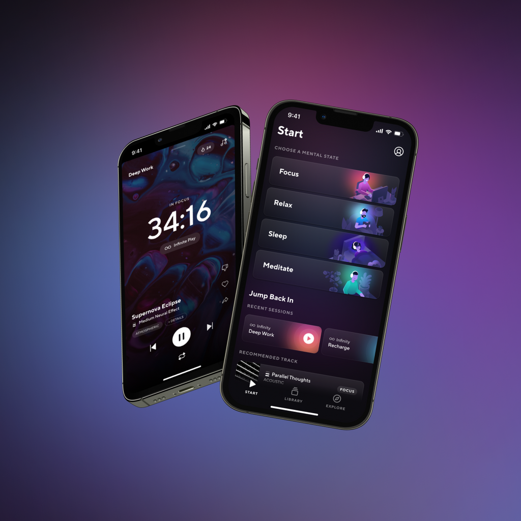 focus, music, phones